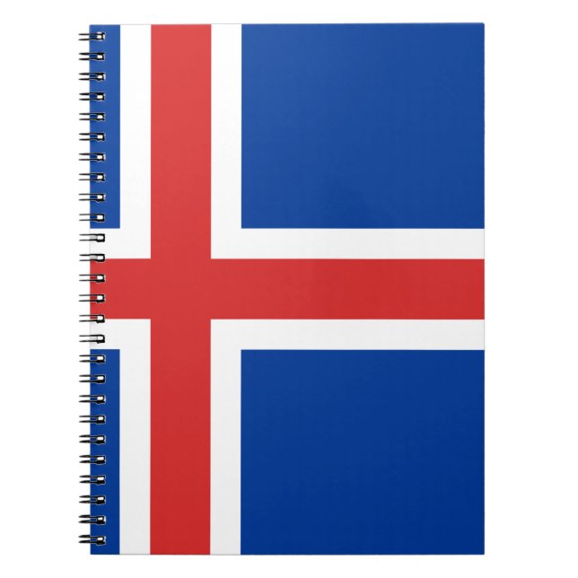 Flagga för Island Anteckningsbok (Framsidan)