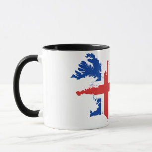 Flagga för Island av elegantens Vintage omfattade Mugg