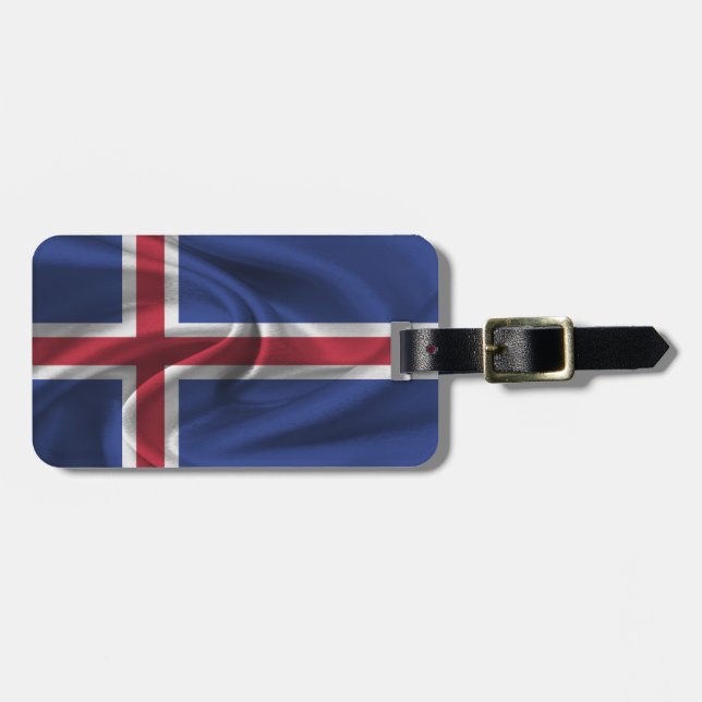 Flagga för Island Bagagebricka (Horisontell Framsida)