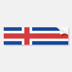 Flagga för Island Bildekal