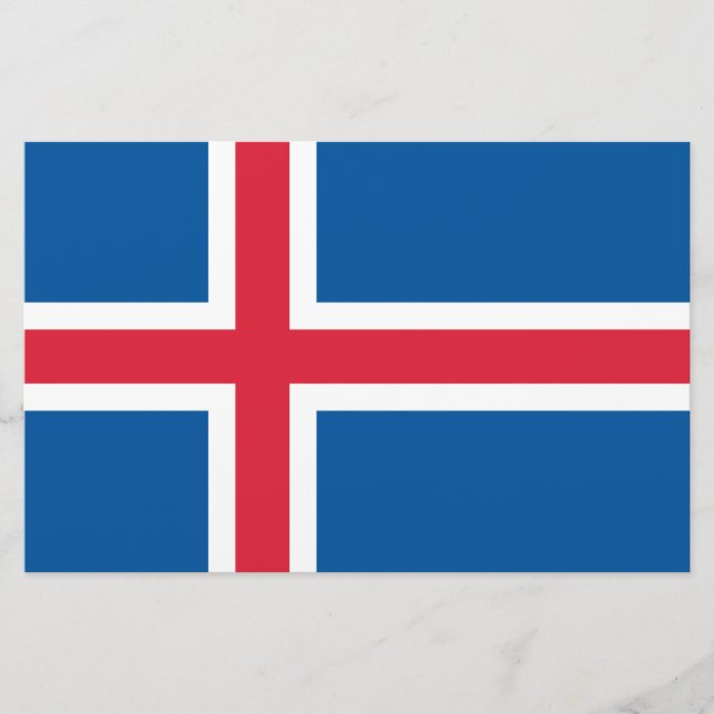 Flagga för Island Brevpapper (Framsida)