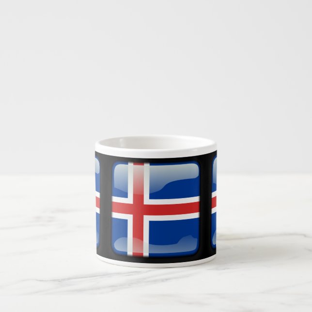 Flagga för Island Espressomugg (Framsidan)