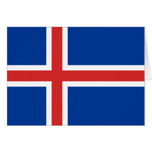 Flagga för Island Hälsningskort