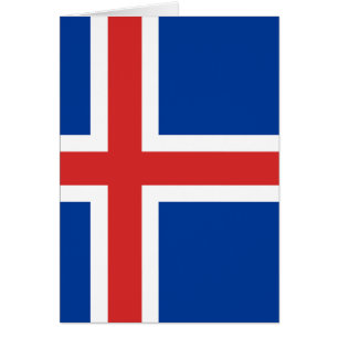 Flagga för Island Hälsningskort