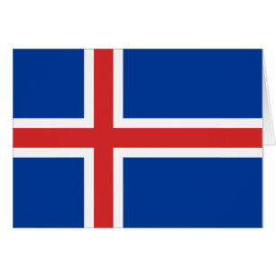Flagga för Island Hälsningskort