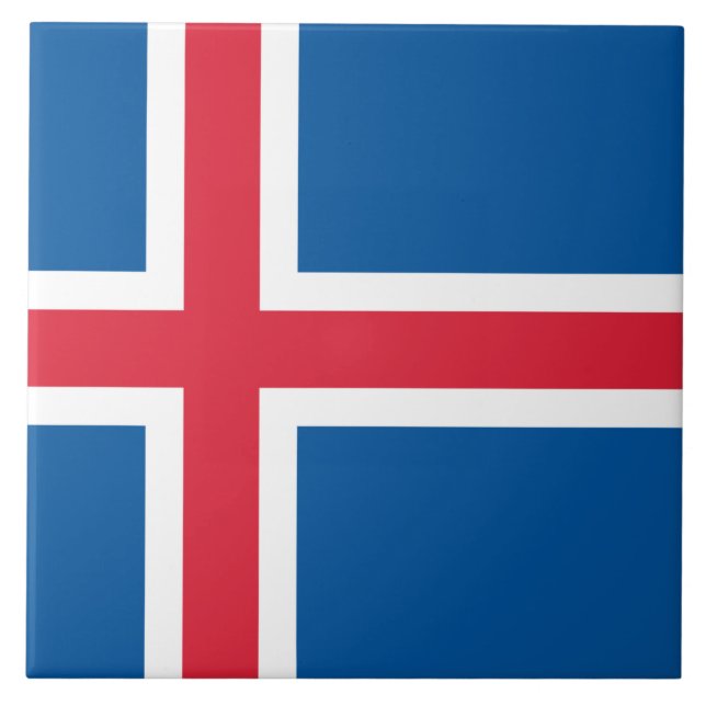 Flagga för Island Kakelplatta (Framsidan)
