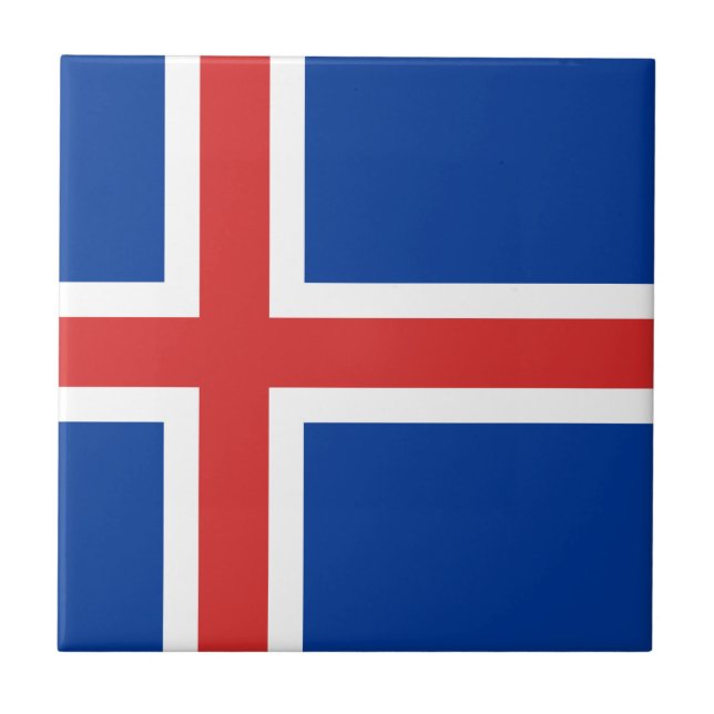 Flagga för Island Kakelplatta (Framsidan)