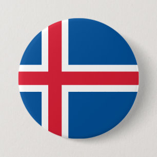 Flagga för Island Knapp