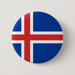 Flagga för Island Knapp