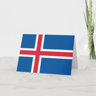 Flagga för Island Kort