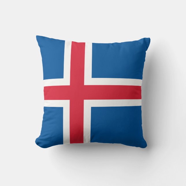 Flagga för Island Kudde (Framsida)