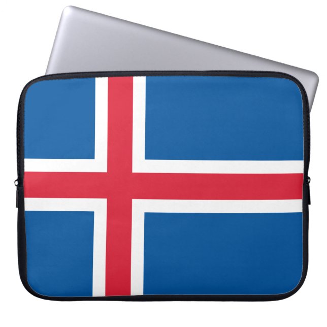 Flagga för Island Laptop Fodral (Framsidan)
