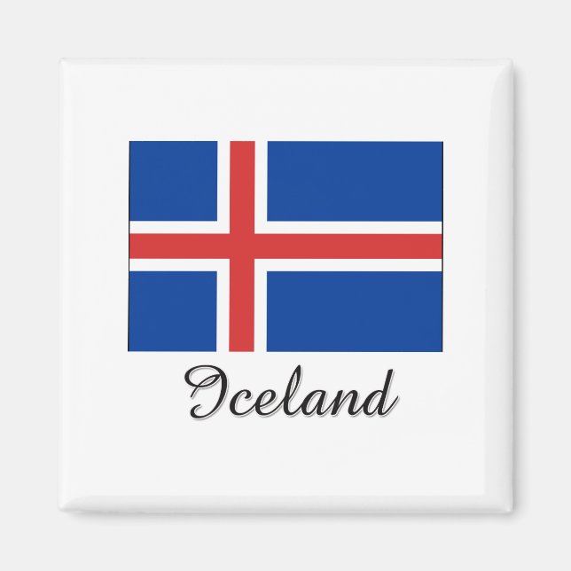 Flagga för island magnet (Framsidan)