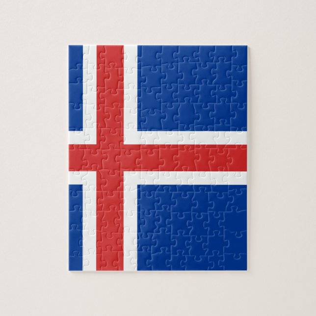Flagga för Island Pussel (Vertikal)