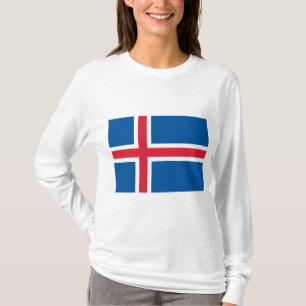 Flagga för Island T Shirt