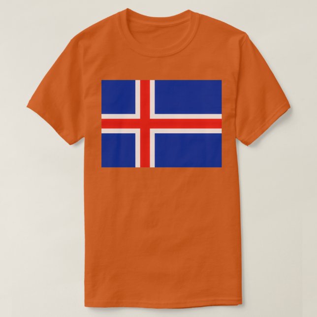 Flagga för Island T Shirt (Design framsida)