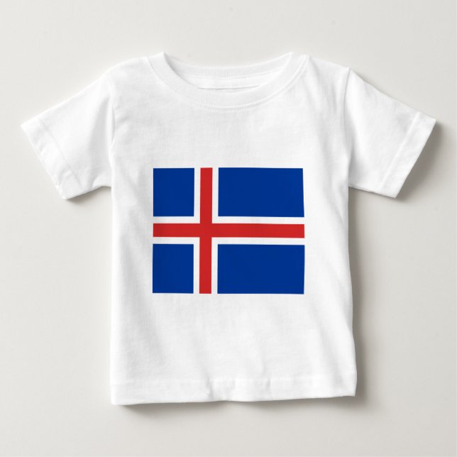 Flagga för Island T Shirt (Framsida)