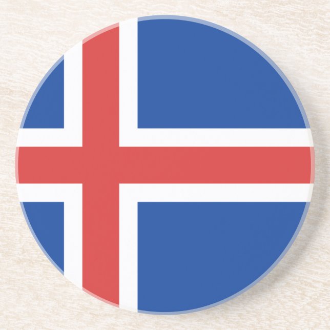 Flagga för Island Underlägg Sandsten (Framsidan)