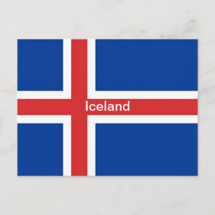 Flagga för Island Vykort