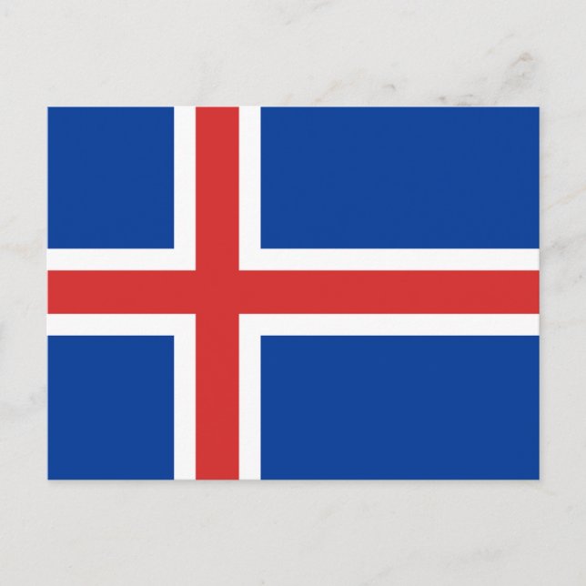 Flagga för Island Vykort (Framsida)