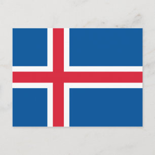 Flagga för Island Vykort