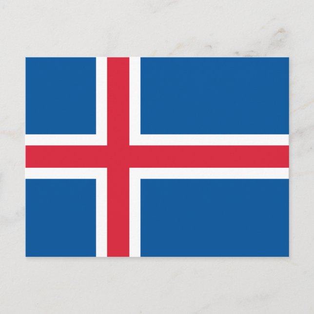 Flagga för Island Vykort (Framsida)