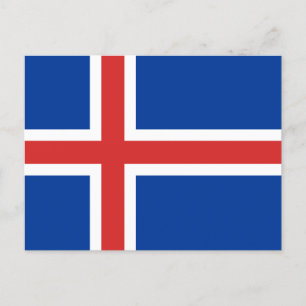 Flagga för Island Vykort