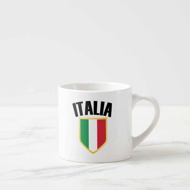 Flagga för Italien av kursiv Vapensköld Espressomugg (Höger)