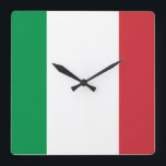 Flagga för italien fyrkantig klocka<br><div class="desc">Italien Flagga Product. Det är bäst i kvalitet.</div>