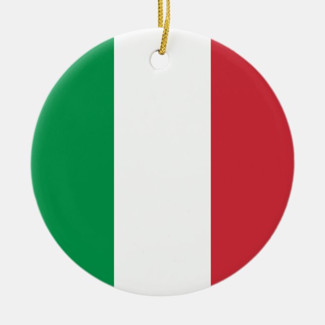 Flagga för italien julgransprydnad keramik (Framsidan)