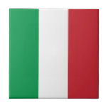 Flagga för italien kakelplatta<br><div class="desc">Den nationella flagga för Italien.</div>