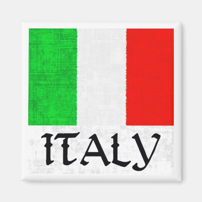 FLAGGA för italien Magnet (Framsidan)