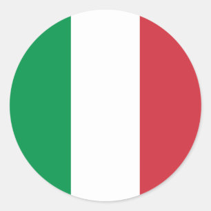 Flagga för italien runt klistermärke