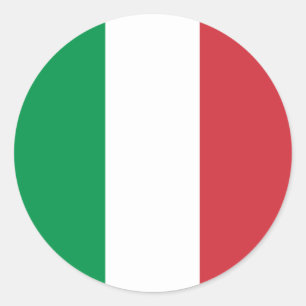 Flagga för italien runt klistermärke