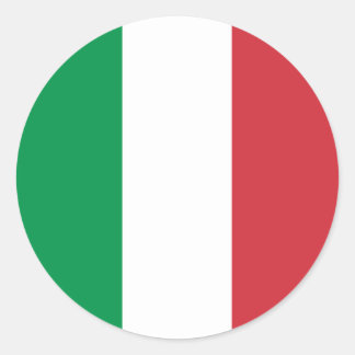 Flagga för italien runt klistermärke
