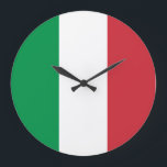 Flagga för italien stor klocka<br><div class="desc">Flagga för italien</div>