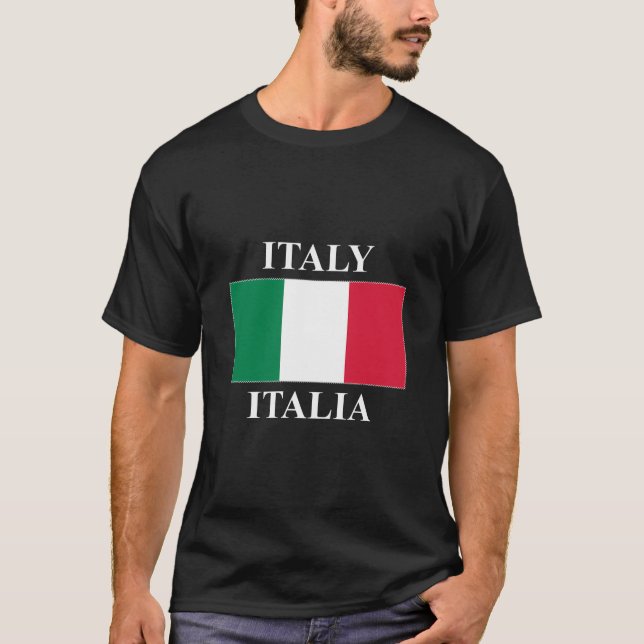 Flagga för italien t shirt (Framsida)