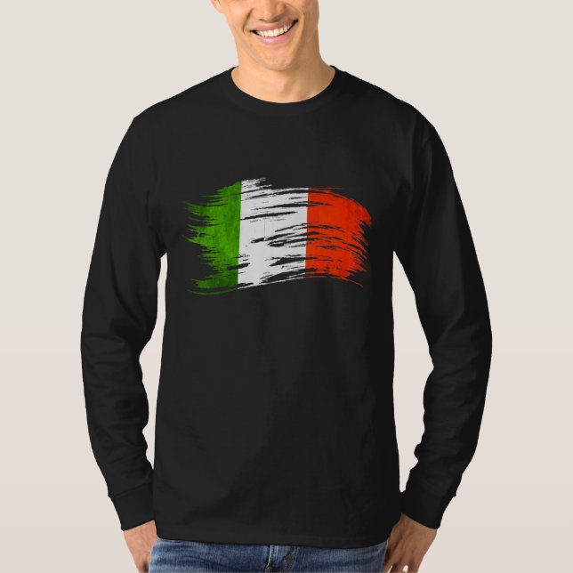 Flagga för italien t shirt (Framsida)