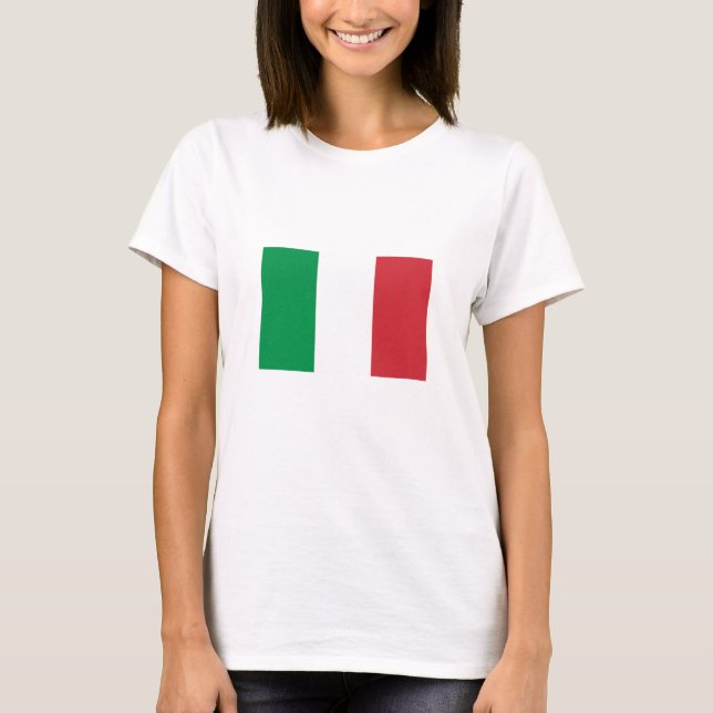 Flagga för italien t shirt (Framsida)