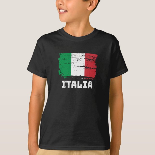 Flagga för italien t shirt (Framsida)