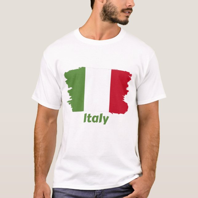 Flagga för italien t shirt (Framsida)