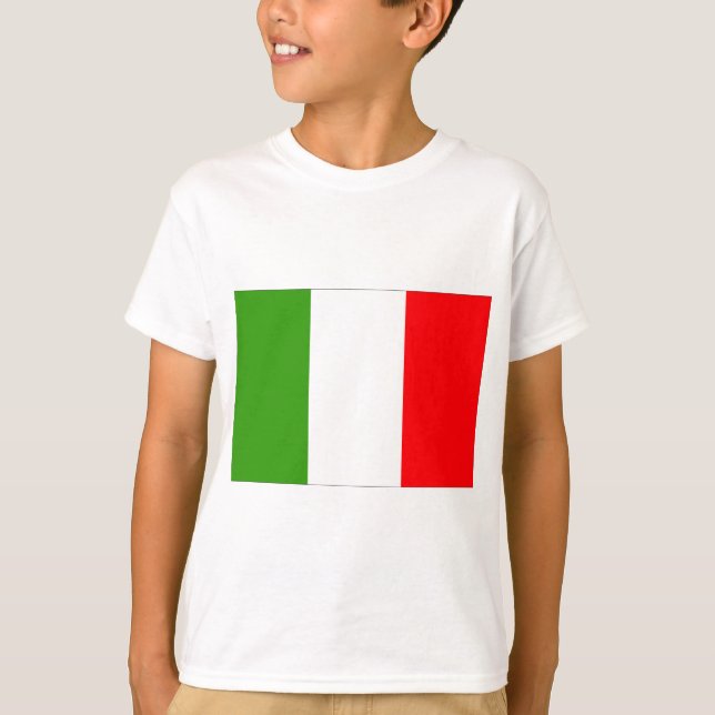 flagga för italien t shirt (Framsida)