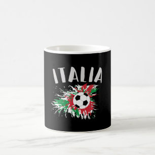 Flagga för italiens fotbolls-buss kaffemugg