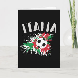 Flagga för italiens fotbolls-buss kort