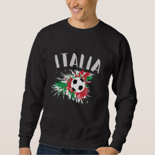 Flagga för italiens fotbolls-buss lång ärmad tröja