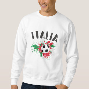 Flagga för italiens fotbolls-buss lång ärmad tröja