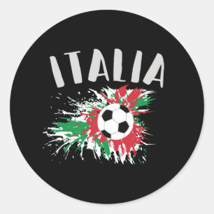 Flagga för italiens fotbolls-buss runt klistermärke
