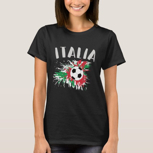 Flagga för italiens fotbolls-buss t shirt (Framsida)