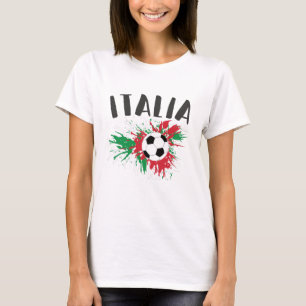 Flagga för italiens fotbolls-buss t shirt