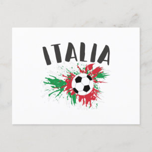 Flagga för italiens fotbolls-buss vykort